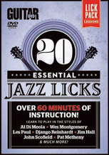 20 Essential Jazz Licks Guitar DVD ROM